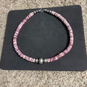 Hand Crafted “One of a Kind” Purple Spiny Oyster & Sterling Silver Choket